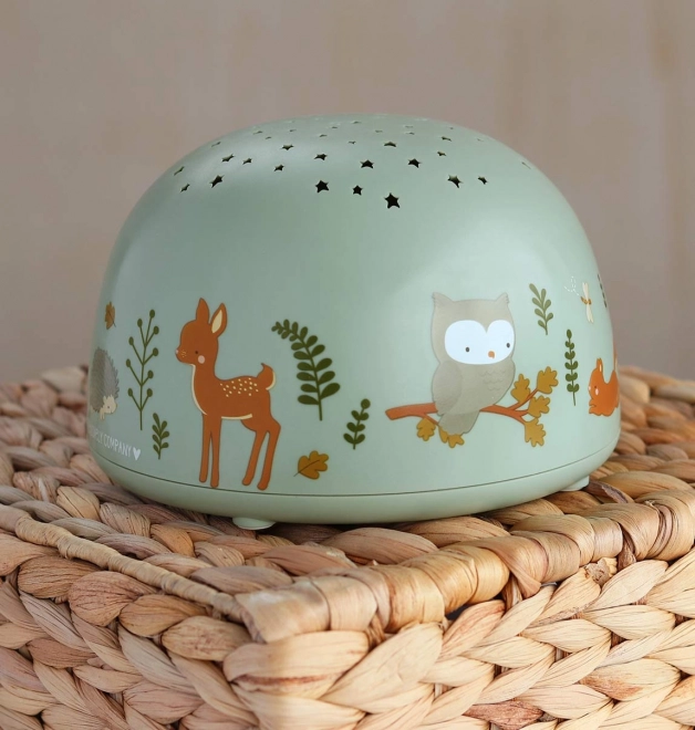 Lampada con proiettore di A Little Lovely Company – Amici della foresta