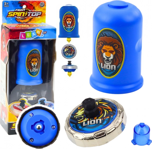Set con lanciafiamme e frisbee Leone Blu