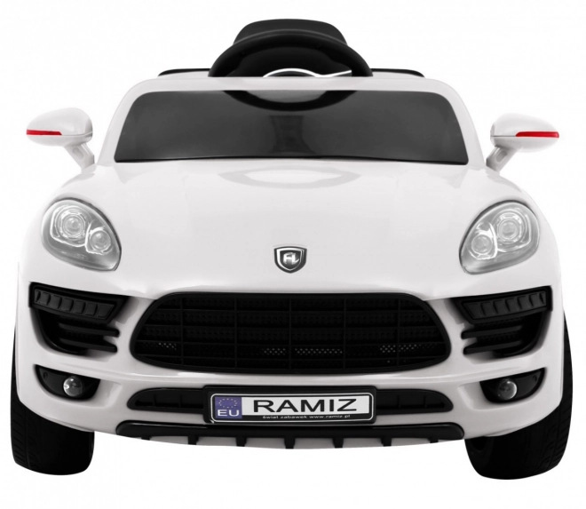 Auto a batteria Turbo-S per bambini Bianco + Telecomando + Avvio lento + Ruote in EVA + Radio MP3