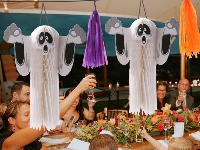 Decorazione Pendente Fantasma Halloween in Carta 3D