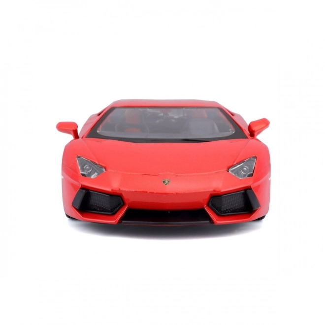 Lamborghini Aventador Coupé in metallo arancione-rosso scala 1:24