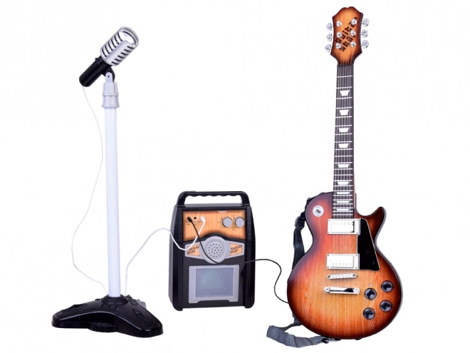 Chitarra Elettrica Karaoke con Microfono e Amplificatore per Bambini