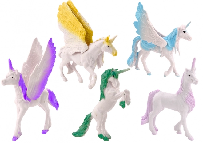 Set di figurine Unicorno Pegaso Magico 6 pezzi