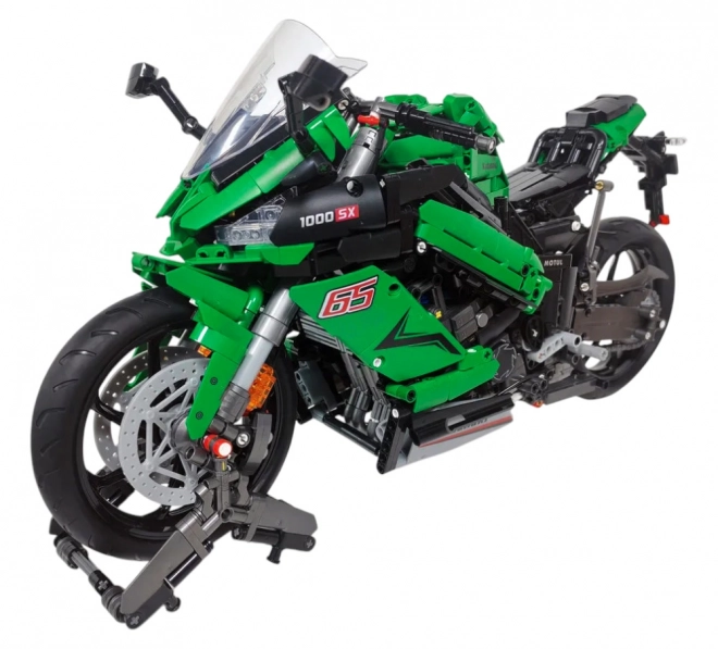 Set costruttivo moto sportiva verde