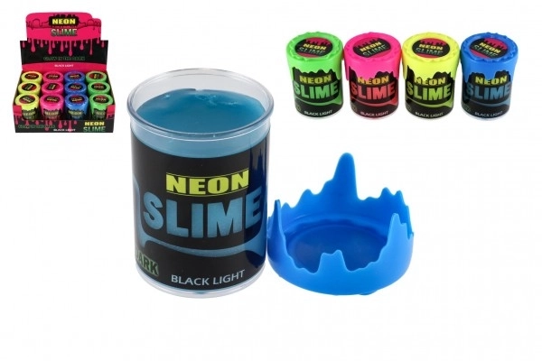 Slime neon con luce al buio