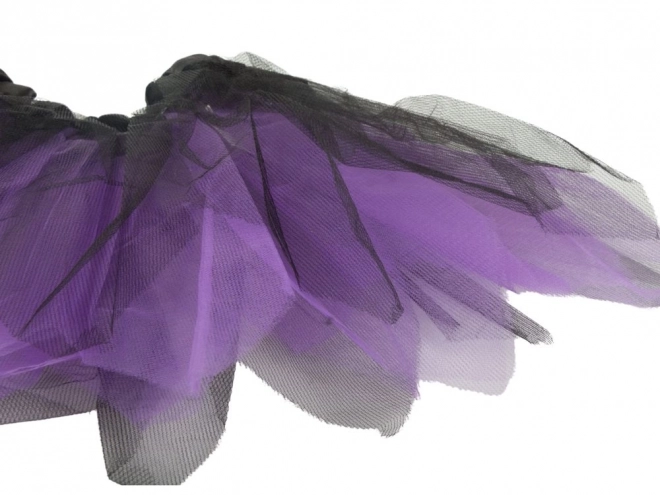 Costume di Halloween con Gonna e Fascia Pipistrello in Nero e Viola