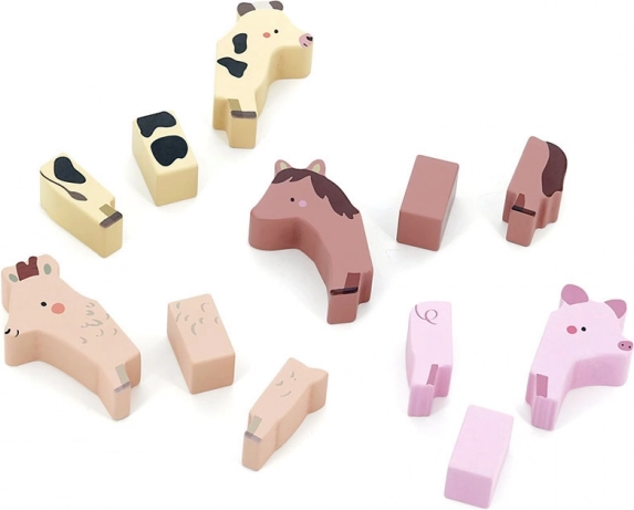 Vilac puzzle magnetico in legno di animali della fattoria
