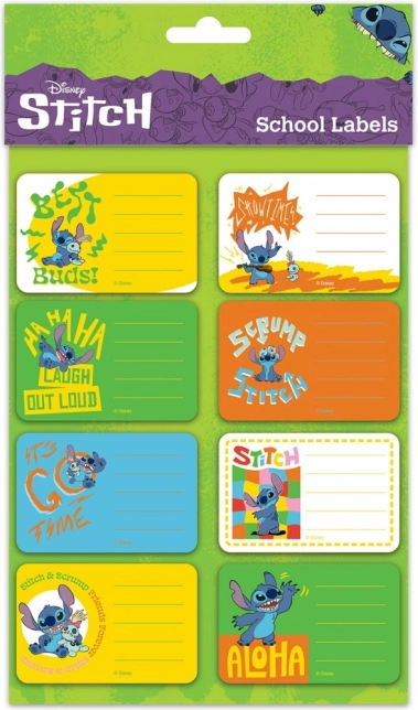 Etichette adesive per quaderni con motivi di Lilo & Stitch
