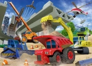 Puzzle Camion da Costruzione Ravensburger 60 Pezzi
