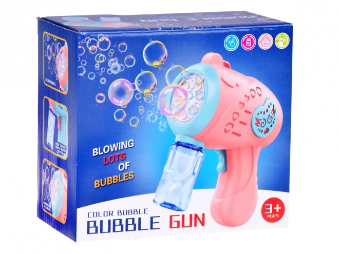 Pistola colorata per bolle di sapone per bambini