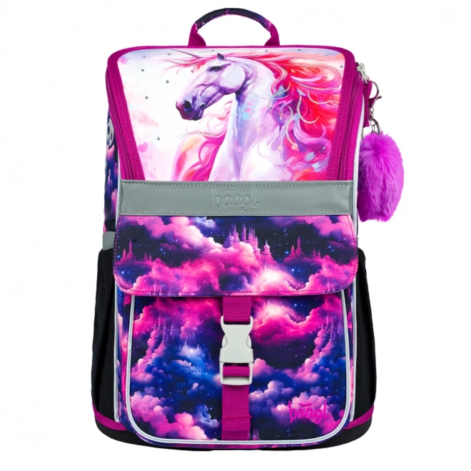 Zainetto scolastico con zaino, astuccio e sacca Unicorn Kingdom