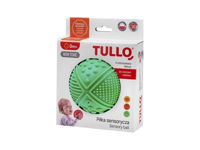 Palla sensoriale con 4 texture verde