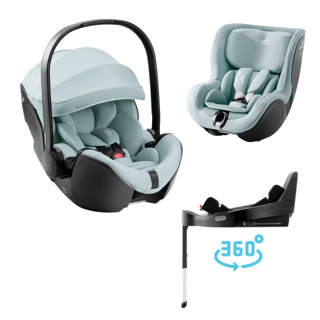 Seggiolino Auto Britax Römer Baby-Safe Pro Style con Base Vario e Seggiolino Dualfix 5z Harbor Blue