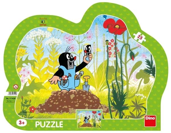 Puzzle sagomato per bambini Krtek e i pantaloni - 25 pezzi