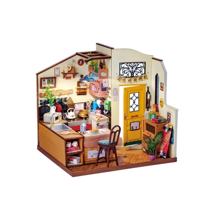 Puzzle in legno 3D cucina accogliente