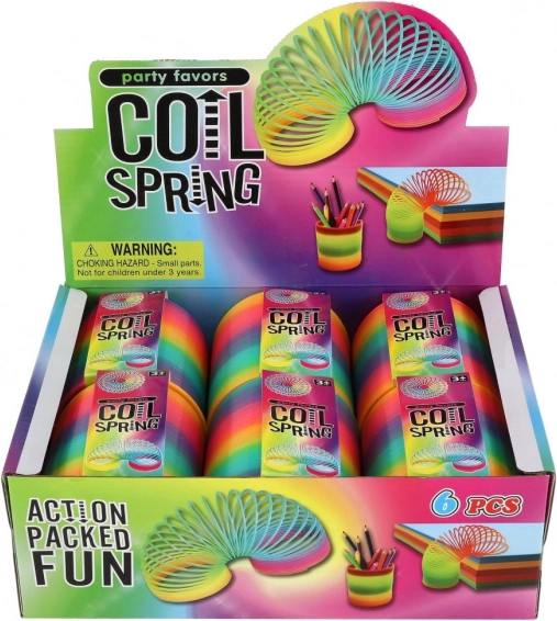 Spirale giocattolo di plastica arcobaleno