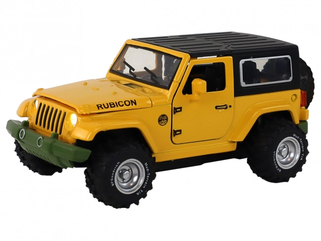 Auto fuoristrada giallo metallico 1:32 con motore a frizione e batteria