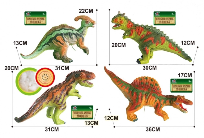 Dinosauro Morbido Quattro Tipi 38 cm