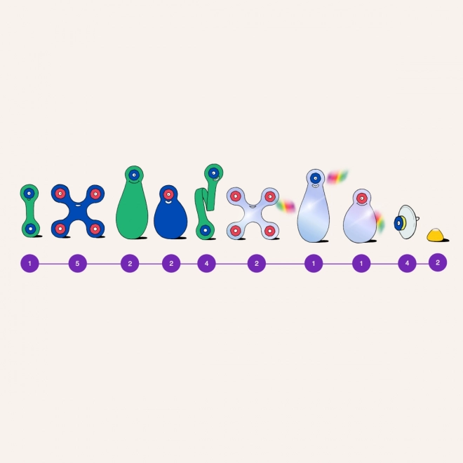 Clixo Set Magnetico Flessibile 24 Pezzi