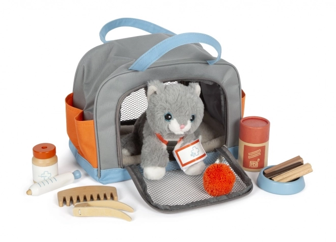 Gatto di peluche con set di cura Small Foot