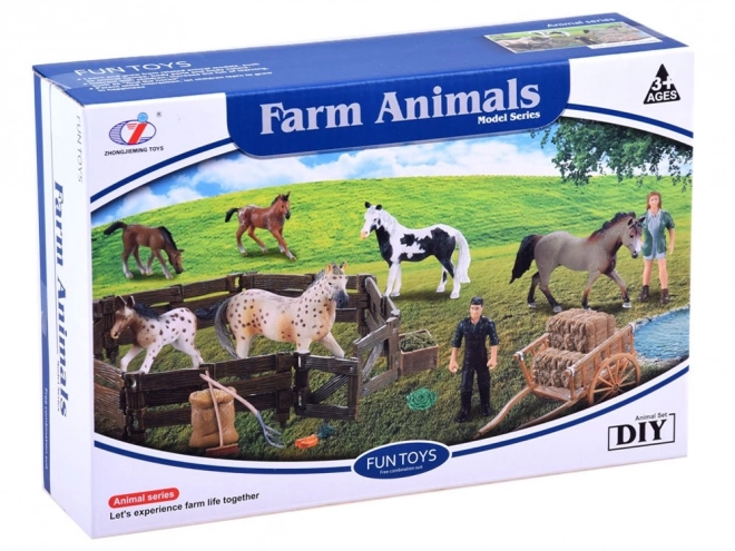 Set di figurine animali Cavalli fattoria – D