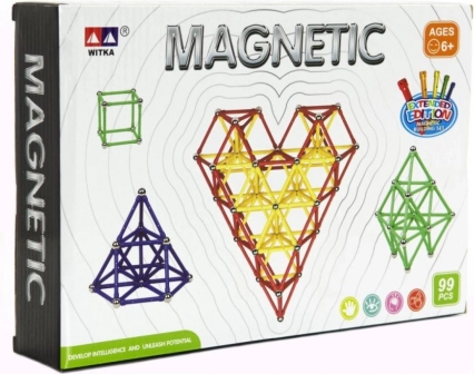 Set di costruzioni magnetiche – 99 pezzi