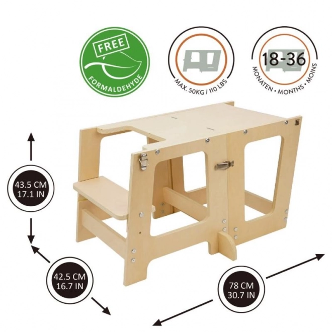 Torre Didattica Prema 3 in 1 - Naturale