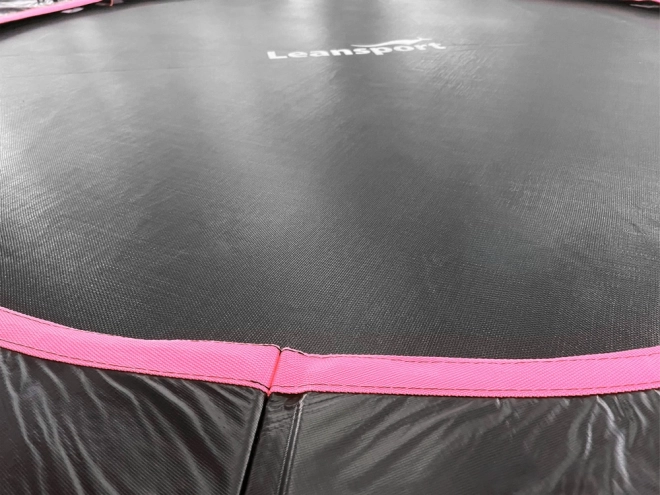 Trampolino grande giardino nero-rosa