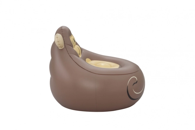 Poltrona gonfiabile a forma di scimmietta per bambini