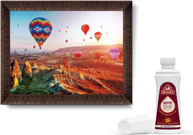 Puzzle con cornice e colla 3 in 1 Mongolfiere su Cappadocia