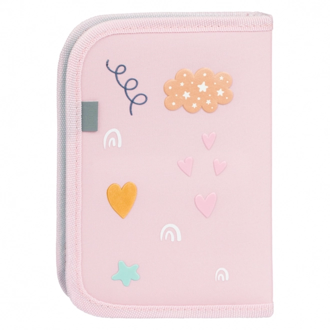 Astuccio Scolastico a Un Piano Arcobaleno Rosa