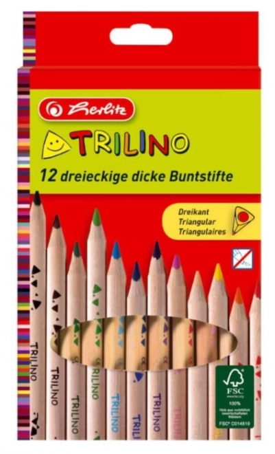 Pastelli a triangolo HERLITZ 12 colori