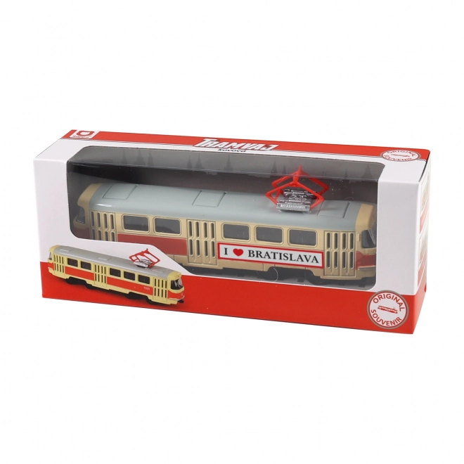 Tram retro in metallo 16 cm Bratislava
