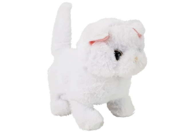 Gatto persiano bianco interattivo cammina con la coda a batteria