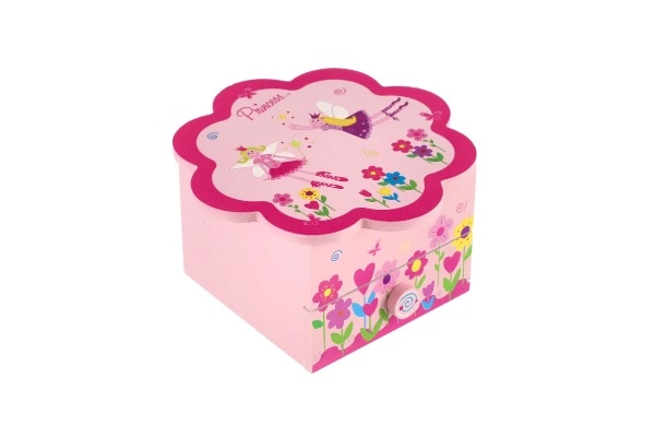 Design rosa floreale con principesse