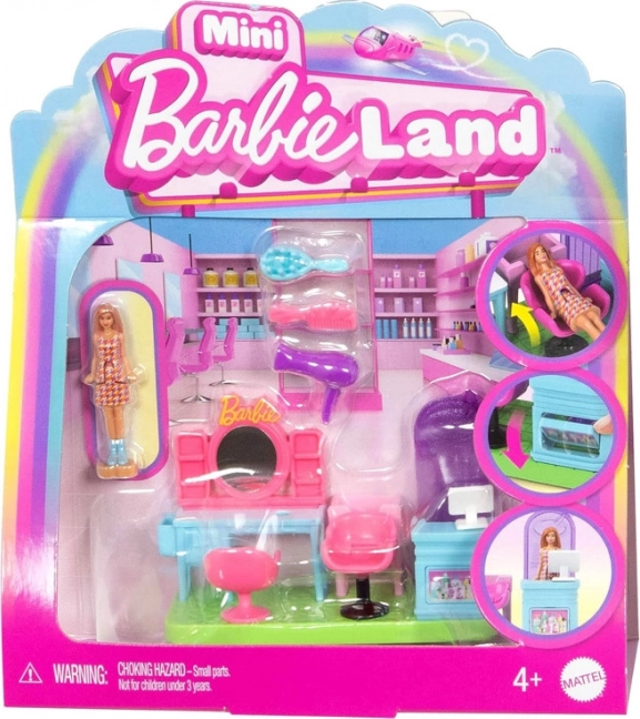 Barbie Mini BarbieLand - Salone di bellezza con bambola mini Barbie mobile