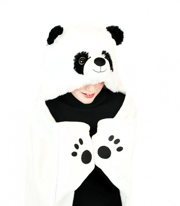 Coperta con Cappuccio Animale Cozy Noxxiez Panda