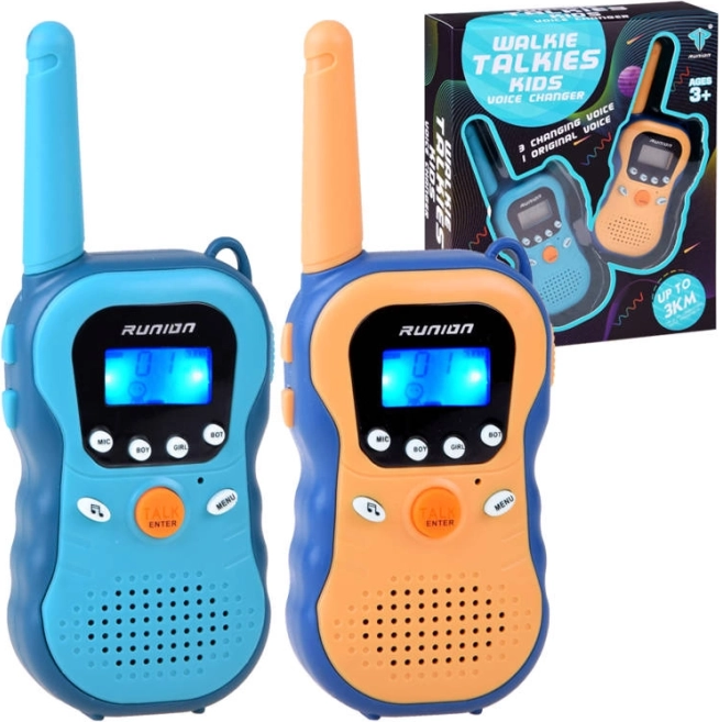 Ricetrasmittenti walkie talkie per bambini con raggio fino a 3 km e cambia-voce