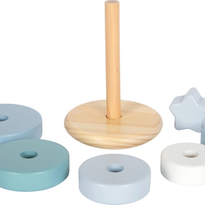 Torre impilabile in legno Small Foot blu