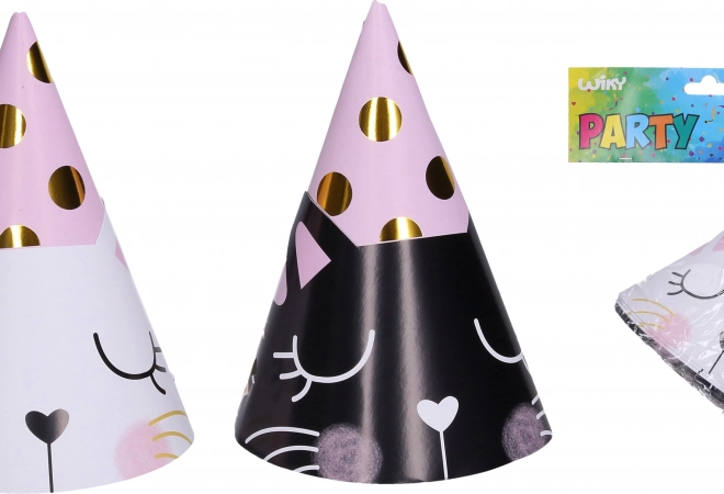 Cappellini da festa Gatto 15 cm