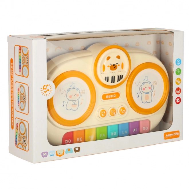 Pianoforte interattivo per bambini organo educativo beige