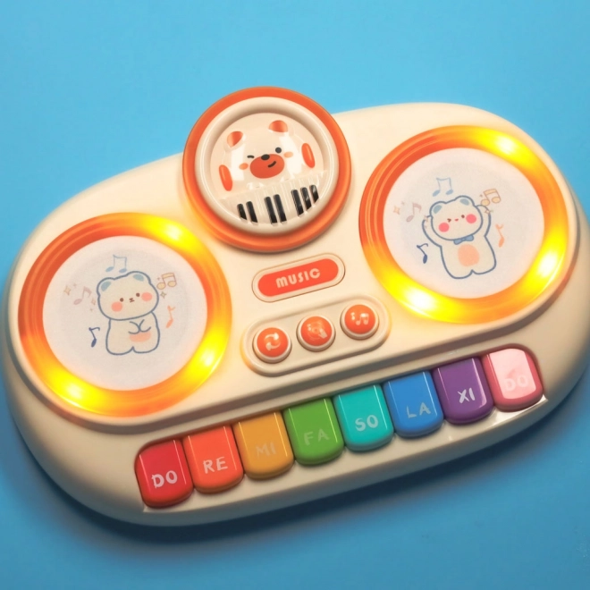 Pianoforte interattivo per bambini organo educativo beige