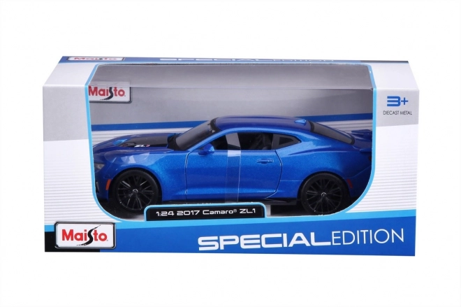 Modello Chevrolet Camaro ZL1 2017 blu in scala 1/24