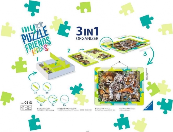 Set Puzzle My Puzzle Friends 3 in 1 Verde