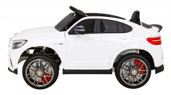 Mercedes Benz GLC63S per bambini bianco + telecomando + trazione 4x4 + MP3 LED + EVA + avvio lento