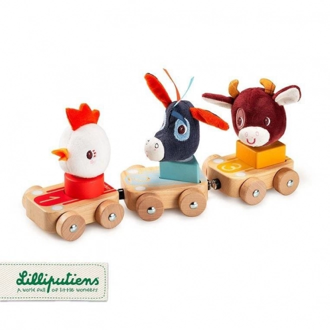 Lilliputiens - set di 3 macchinine in legno - Fattoria