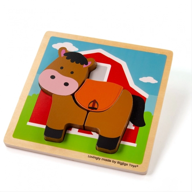 Puzzle a incastro cavallino Bigjigs Toys