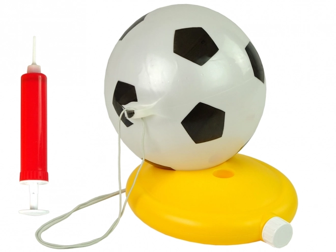 Set calcio con palla su corda e pompa