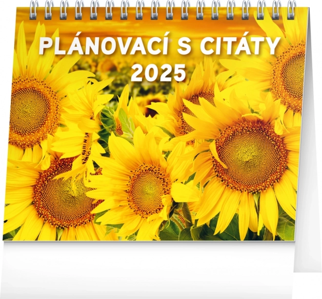 Calendario da tavolo Girasole con citazioni 2025