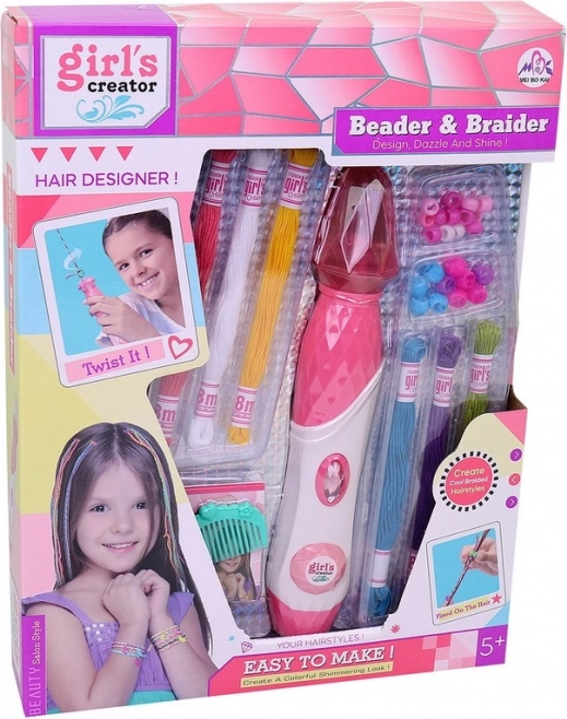 Set perline per capelli con accessori a batteria